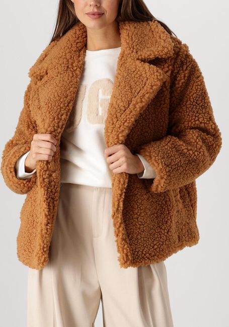 Camel UGG Teddy jas GERTRUDE SHORT TEDDY COAT - large