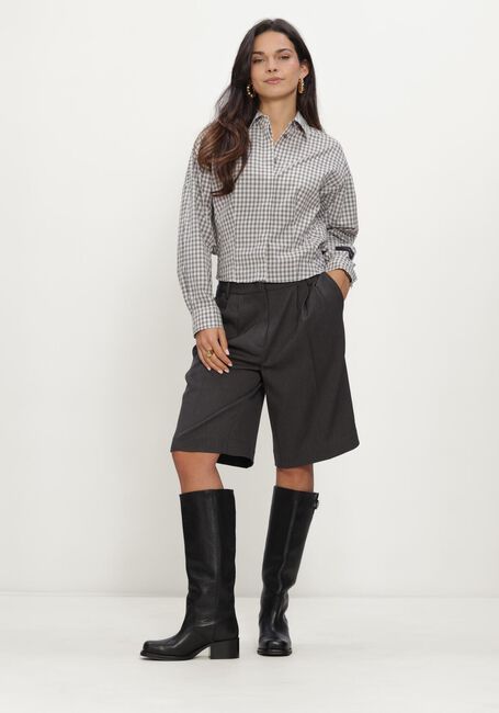 Grijze HAUTE L'AMITI&Eacute; Blouses MIMOSA CHECK SMOCK SHIRT - large