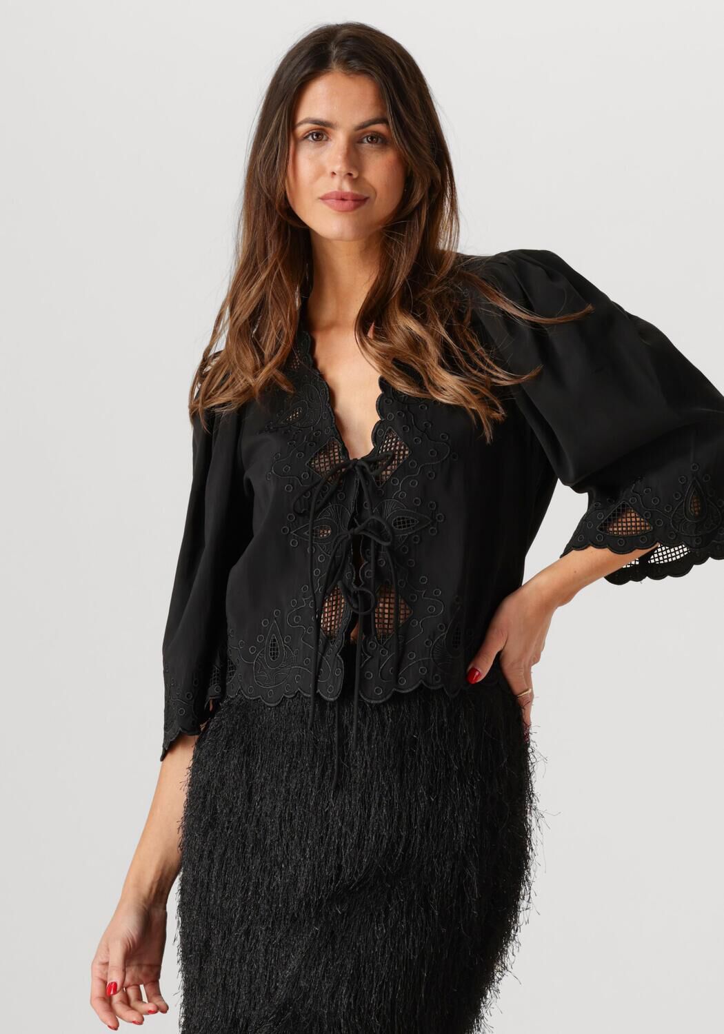 Copenhagen Muse Blouse Dames Madelyn Blouse, Maat: L, Kleur: Zwart