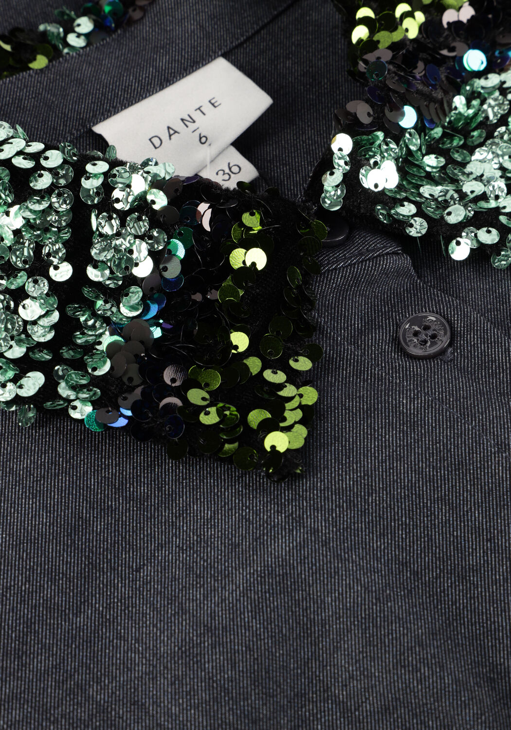 Donkergrijze DANTE6 Blouses CYBELLA EMBELLISHED SHIRT - large