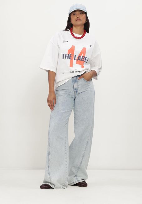 Witte ALIX THE LABEL Tops & T-shirts LADIES KNITTED 14 THE LABEL T-SHIRT - large