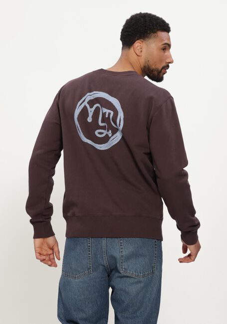 Bruine OLAF HUSSEIN Sweater LASSO FACE CREWNECK - large