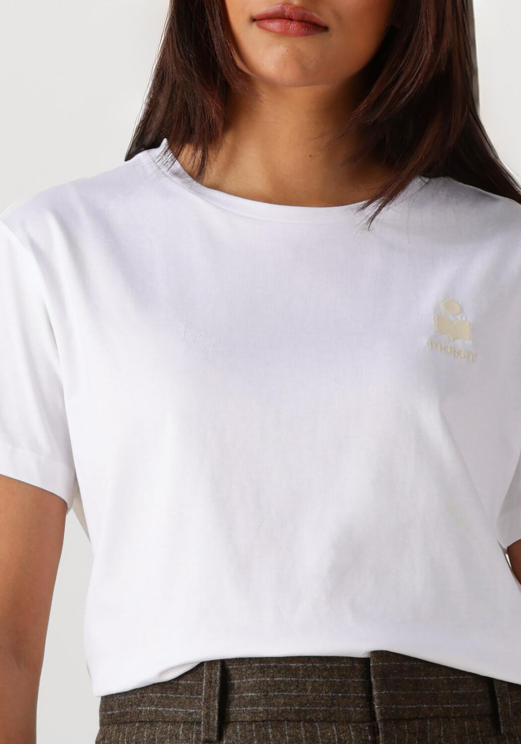 Witte MARANT ETOILE T-shirt ABY-GZ 23PTS0070FA - large