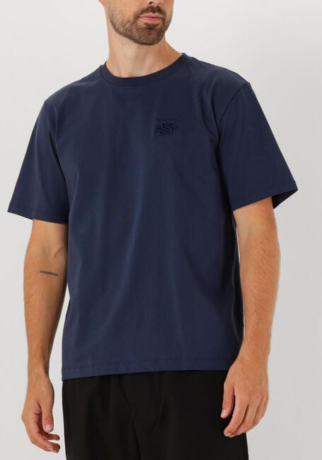 Donkerblauwe FILLING PIECES T-shirt T-SHIRT EMBROIDERED KNOT - large