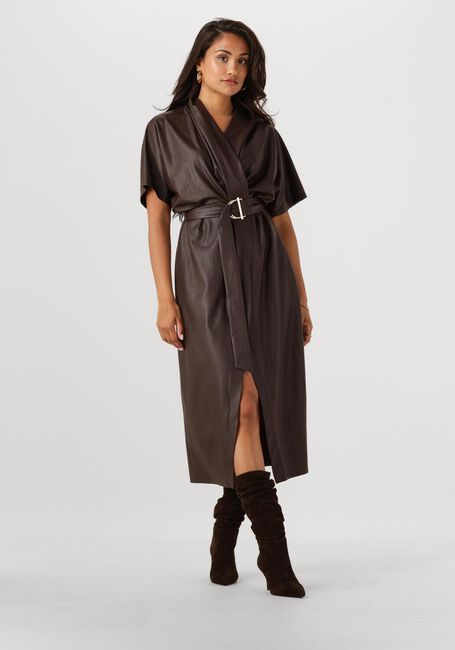 Bruine CAROLINE BISS Midi jurk 4164 - large