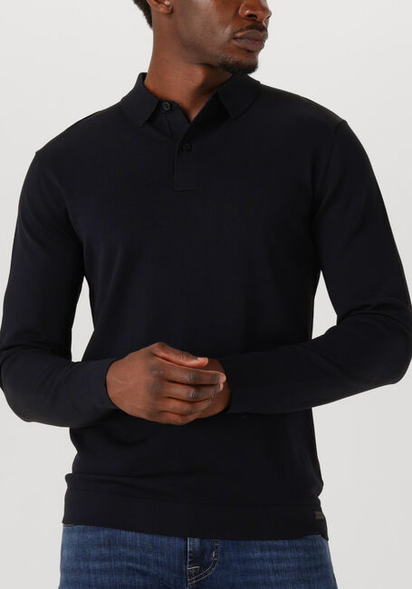 Donkerblauwe GENTI Trui POLO LS - large