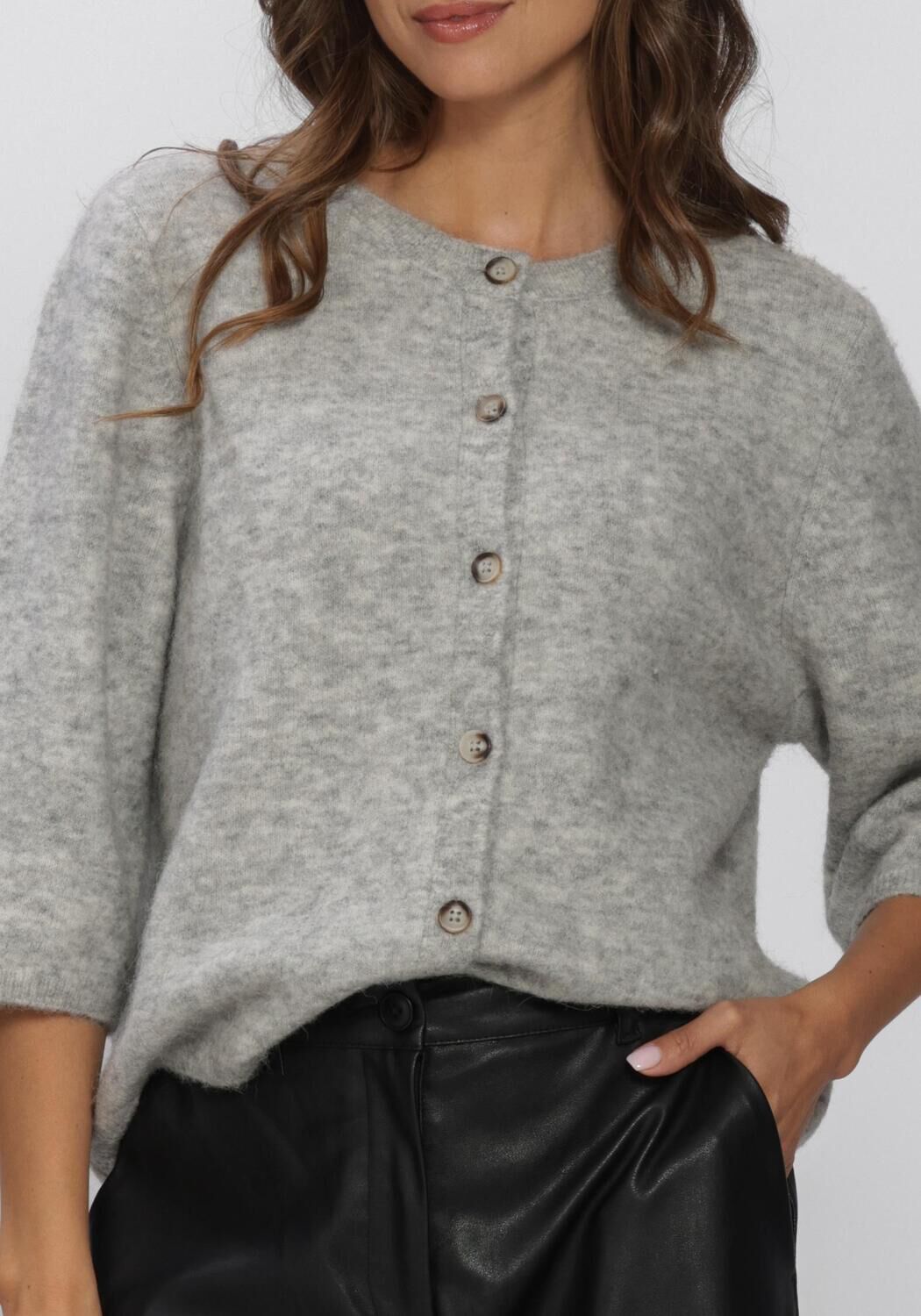 Grijze KNIT-TED Vest MEG CARDIGAN - large