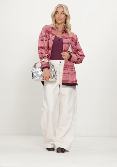Oranje ALIX THE LABEL Blouses LADIES WOVEN CHECK BLOUSE - large