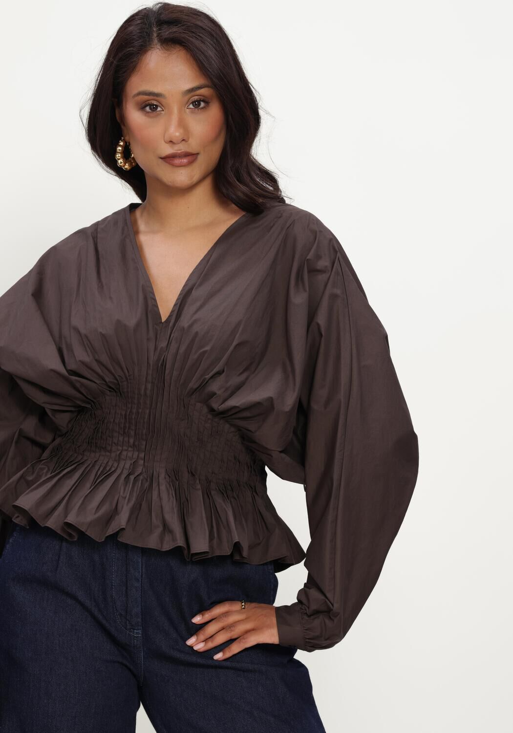 Bruine COPENHAGEN MUSE Blouses CMPOPLIN-BLOUSE - large