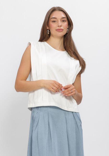 Witte CO'COUTURE Top ZELLICC PADDED PLEAT TOP - large