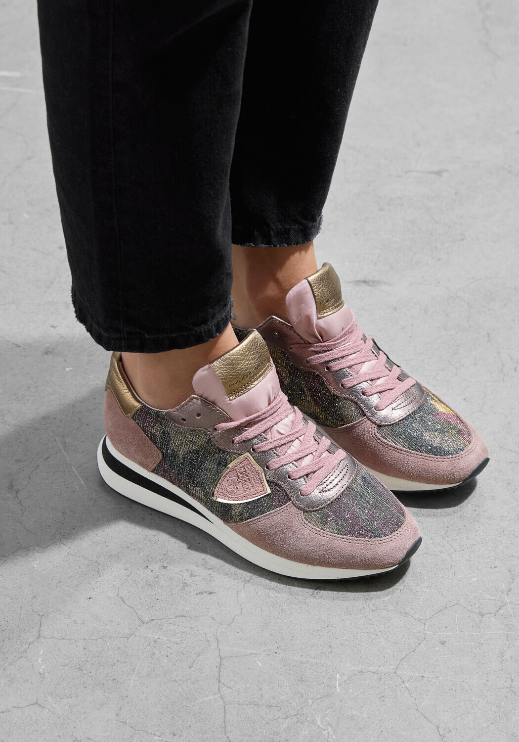 Roze PHILIPPE MODEL Lage sneakers TRPX CAMO - medium