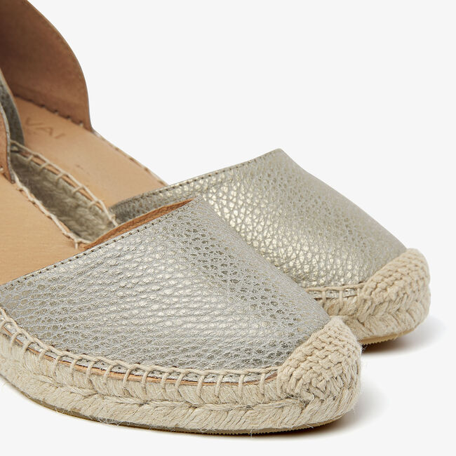 Grijze VIA VAI Sandalen met hak FLORA BRAID - large