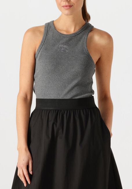 Grijze CO'COUTURE Top SAHARACC EMBROIDERY TANK TOP - large