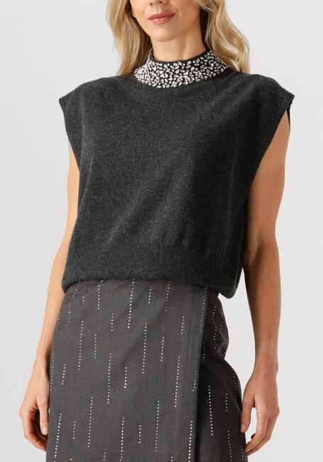 Donkergrijze GESTUZ Trui GZMANZI DECO WAISTCOAT - large