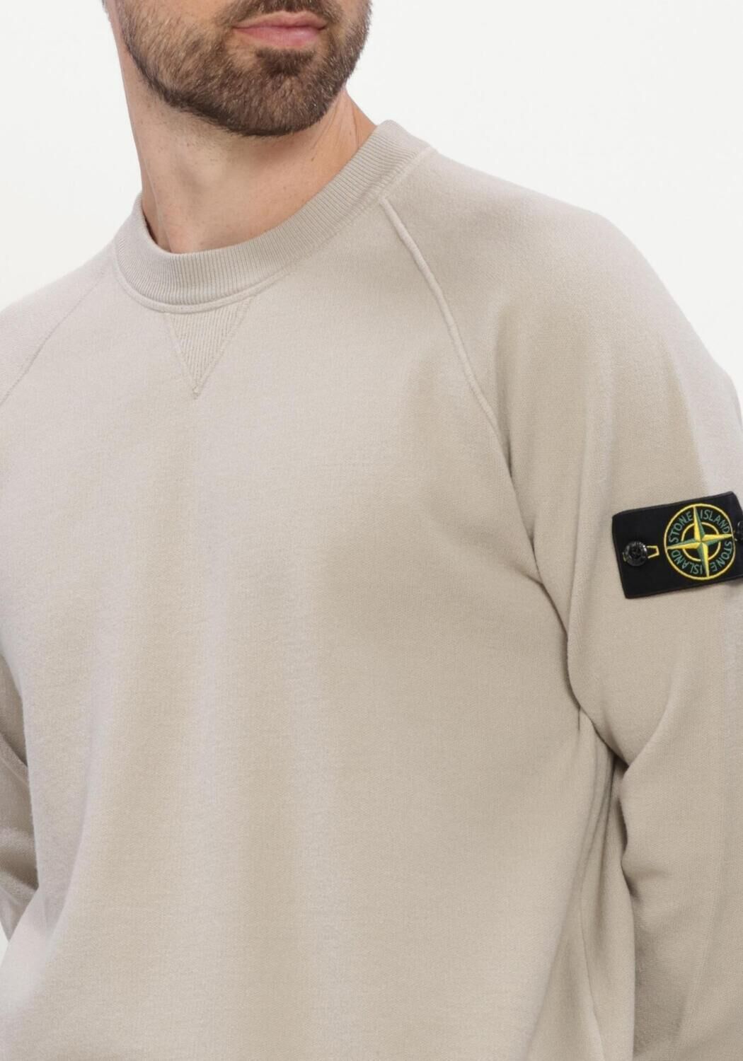 Beige STONE ISLAND Trui CREW NECK S01A1 - large