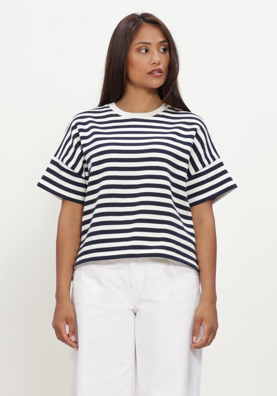 Witte CLOSED T-shirt CROPPED SWEATSHIRT - large