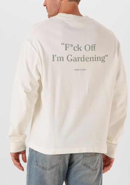 Witte BRAM'S FRUIT T-shirt DISTRESSED F*CK OFF LONGSLEEVE - large