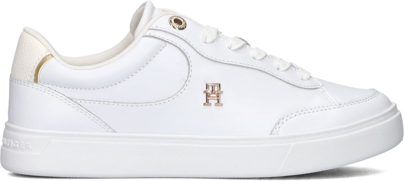 Tommy Hilfiger Lage Sneakers Dames Essential Chic Court, Maat: 40, Materiaal: Leer, Kleur: Wit