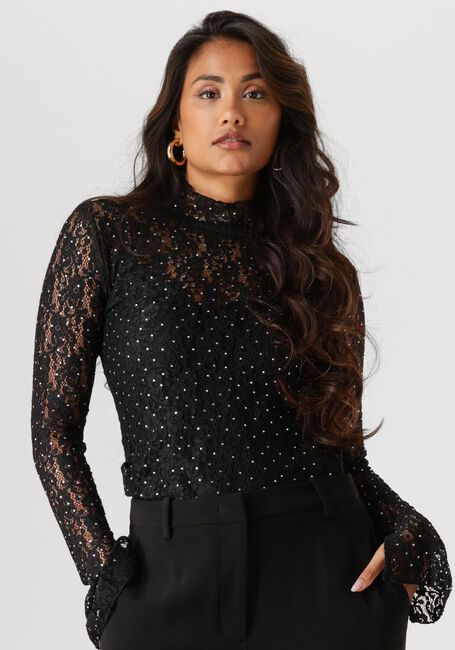 Zwarte DANTE6 Tops & T-shirts PREBBLE LACE TOP - large