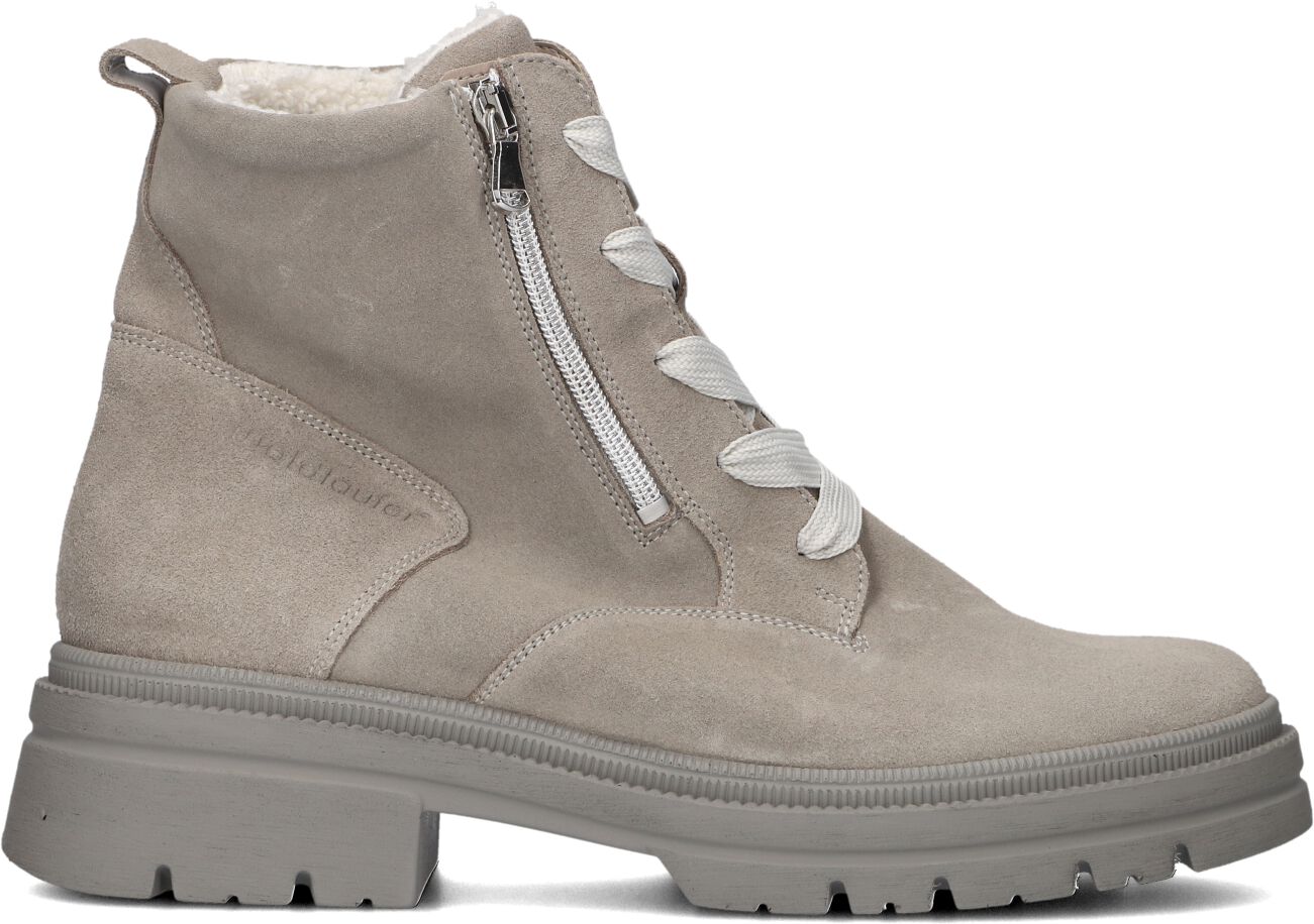 Waldläufer Veterboots Dames Sue H Rits Booty, Maat: 38, Materiaal: Suède, Kleur: Grijs