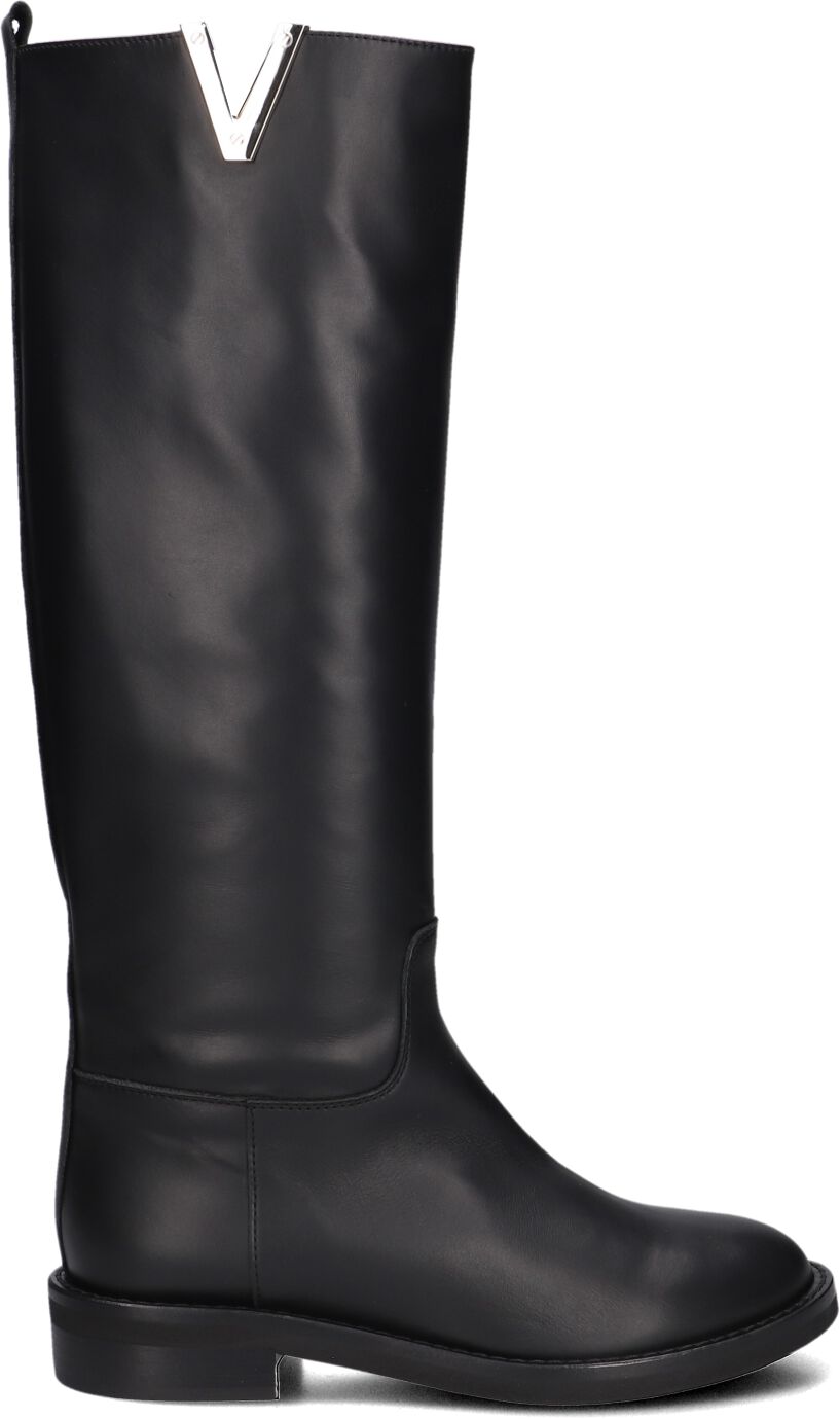 Via Roma 15 Hoge Laarzen Dames Malibu 4221, Maat: 41, Materiaal: Leer, Kleur: Zwart