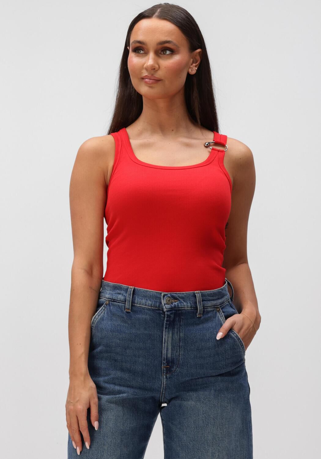 Copenhagen Muse Top Dames Cmsiv-top, Maat: S, Kleur: Rood afbeelding 1