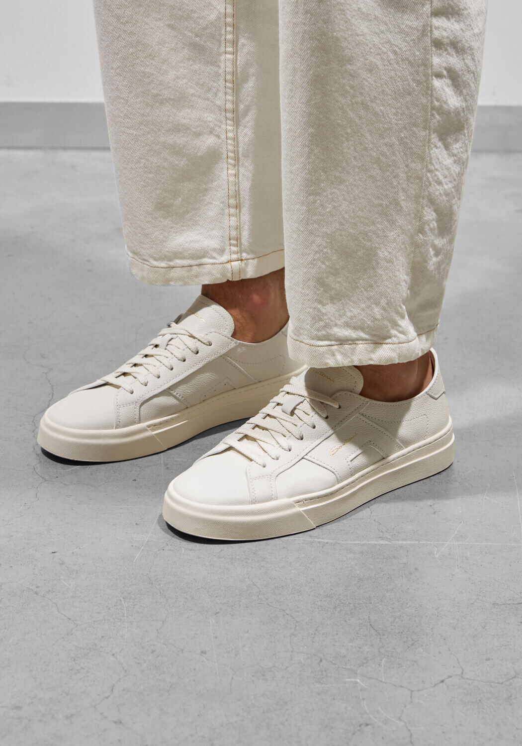 Witte SANTONI Lage sneakers DBS - medium