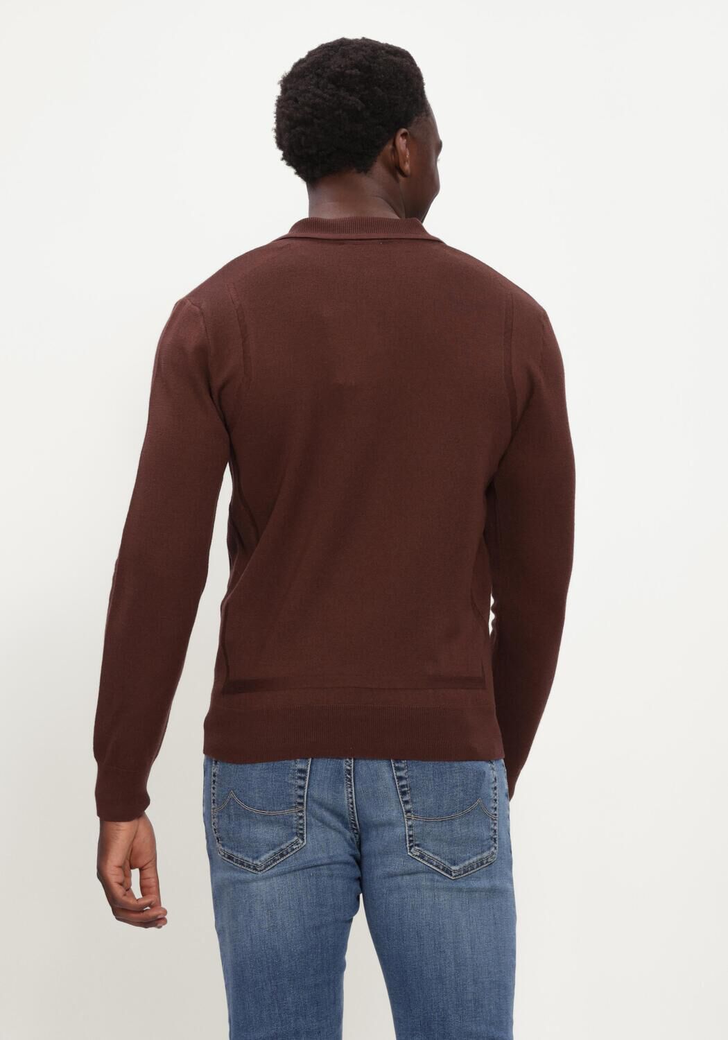 Bruine JACOB COHEN Polo POLO M/L PUNTO RISO LANA - large