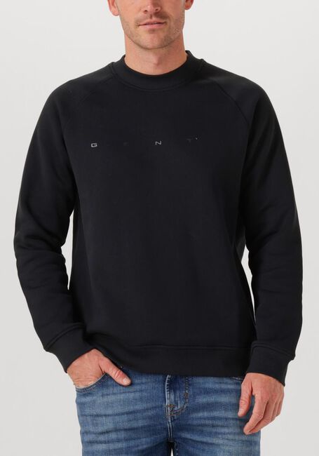 Zwarte GENTI Trui BASIC LOGO SWEATER - large