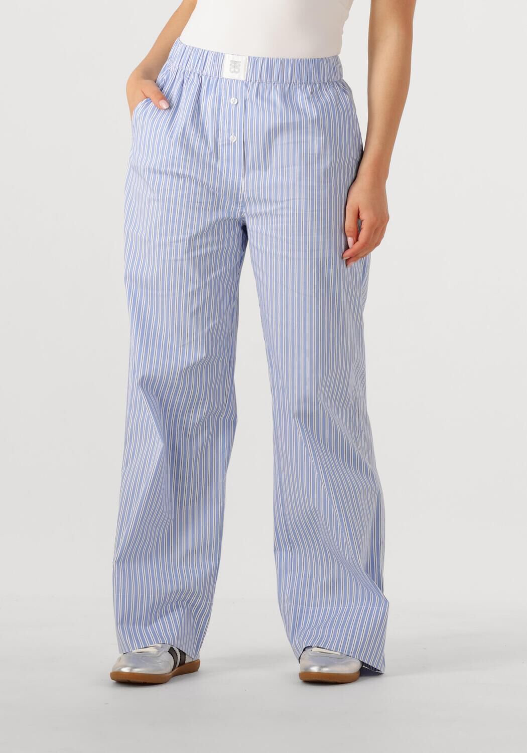 Second Female Wijde Broek Dames Tenby Trousers, Maat: S, Kleur: Lichtblauw afbeelding 1