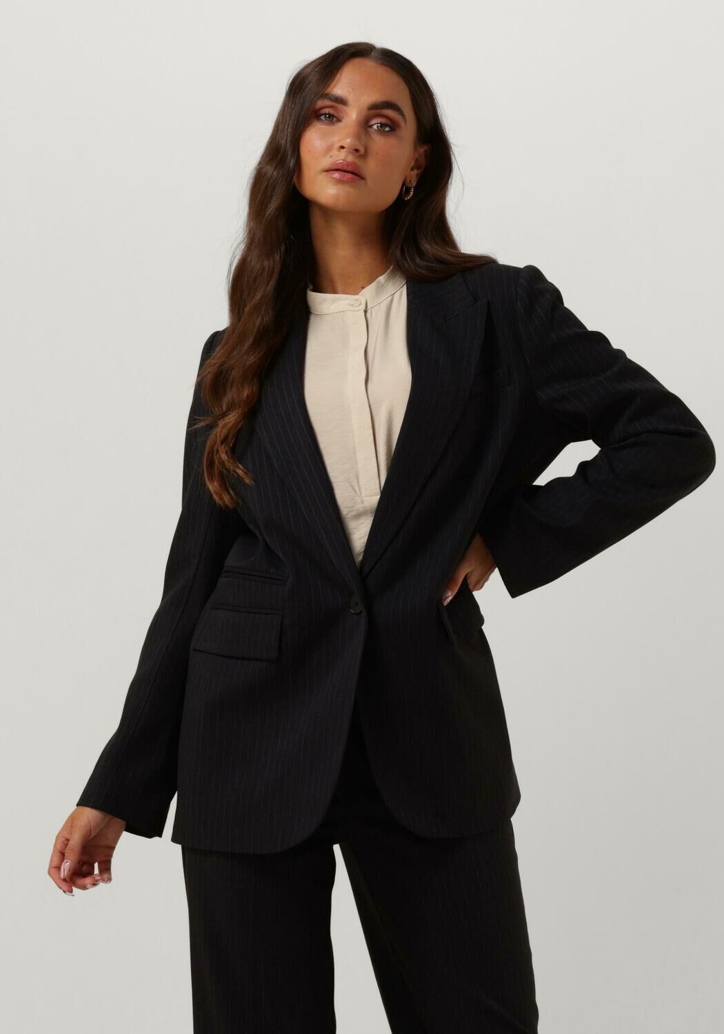Co'Couture Blazer Dames Ida Pin Single Oversize Blazer, Maat: XL, Kleur: Donkergrijs