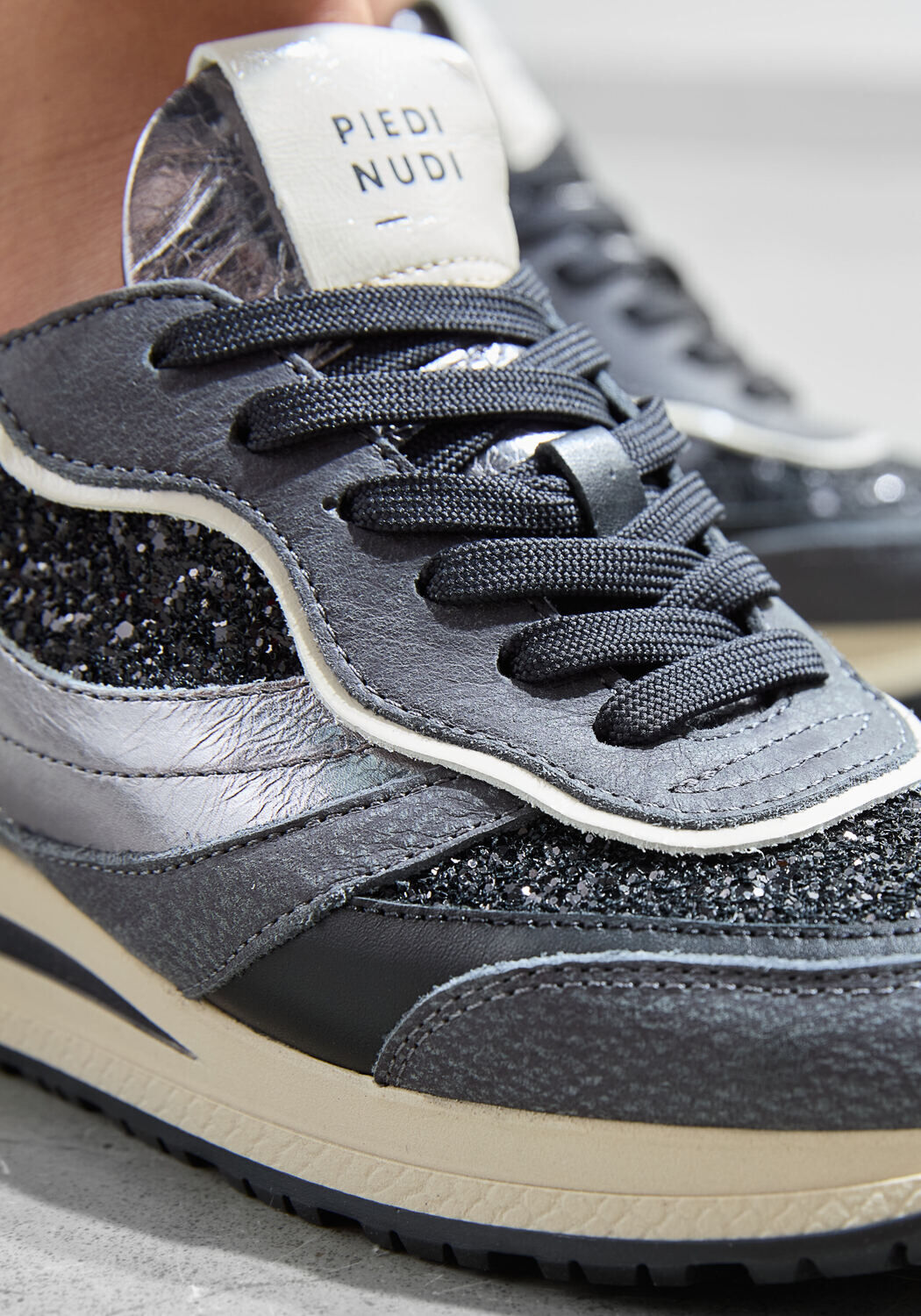 Grijze PIEDI NUDI Lage sneakers SELVA 17.01 - large