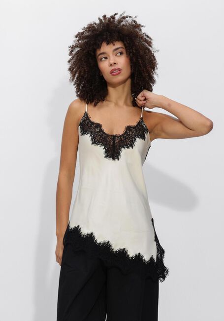 Gebroken wit HAUTE L'AMITI&Eacute; Top NAOMI ASYM CONTRAST LINGERIE TOP - large
