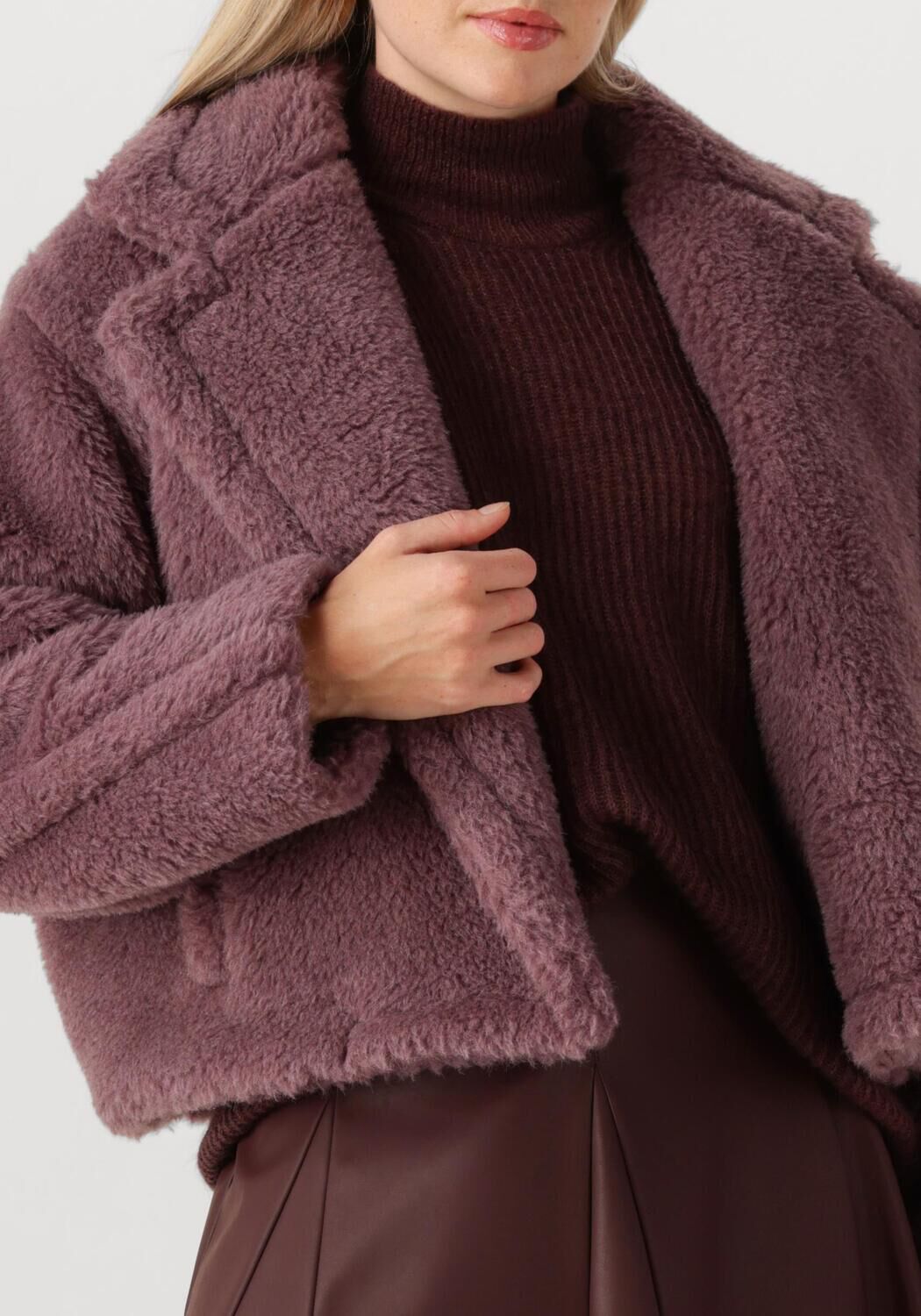 Paarse MAX MARA Teddy jas OGGERI 2511081061600 - large