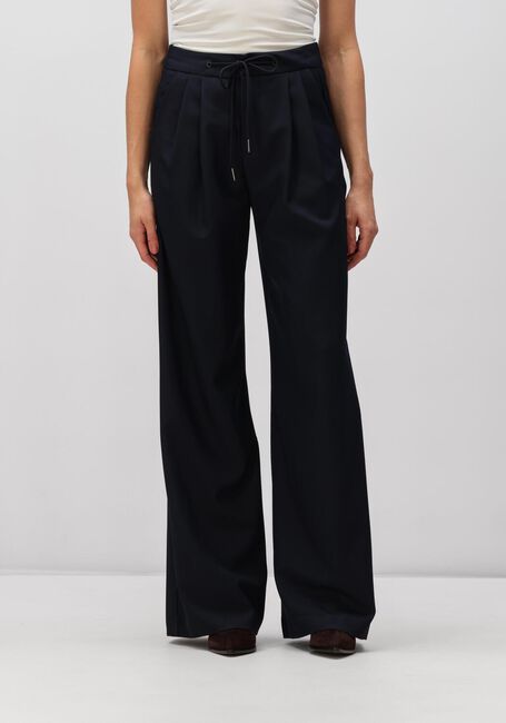 Donkerblauwe HAUTE L'AMITI&Eacute; Wijde broek MICHELLE TAILOR TIE TALL PANT - large