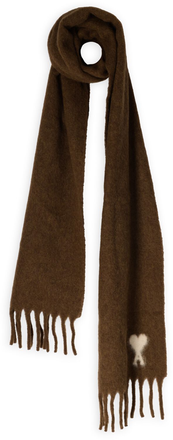 Ami Paris Ami Paris Sjaal Dames Sf673 Laine, Materiaal: Wol, Kleur: Bruin