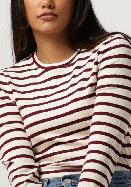 Rode TOMMY HILFIGER Tops & T-shirts SLIM 5X2 RIB STRIPE C-NK LS - large