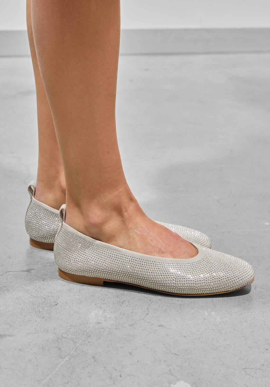 Grijze ODARE Ballerina's AGATA - medium