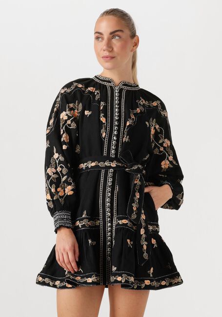 Zwarte SCARLETT POPPIES Mini jurk FIUCCI SHORT DRESS - large