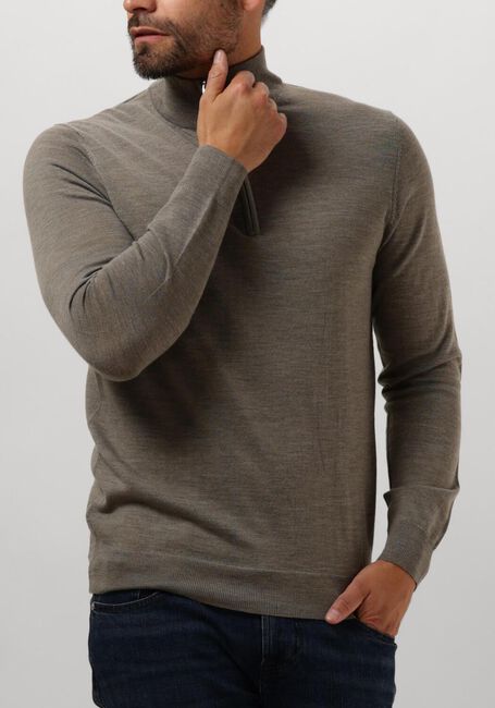 Groene PROFUOMO Trui PULLOVER HALF ZIP - large