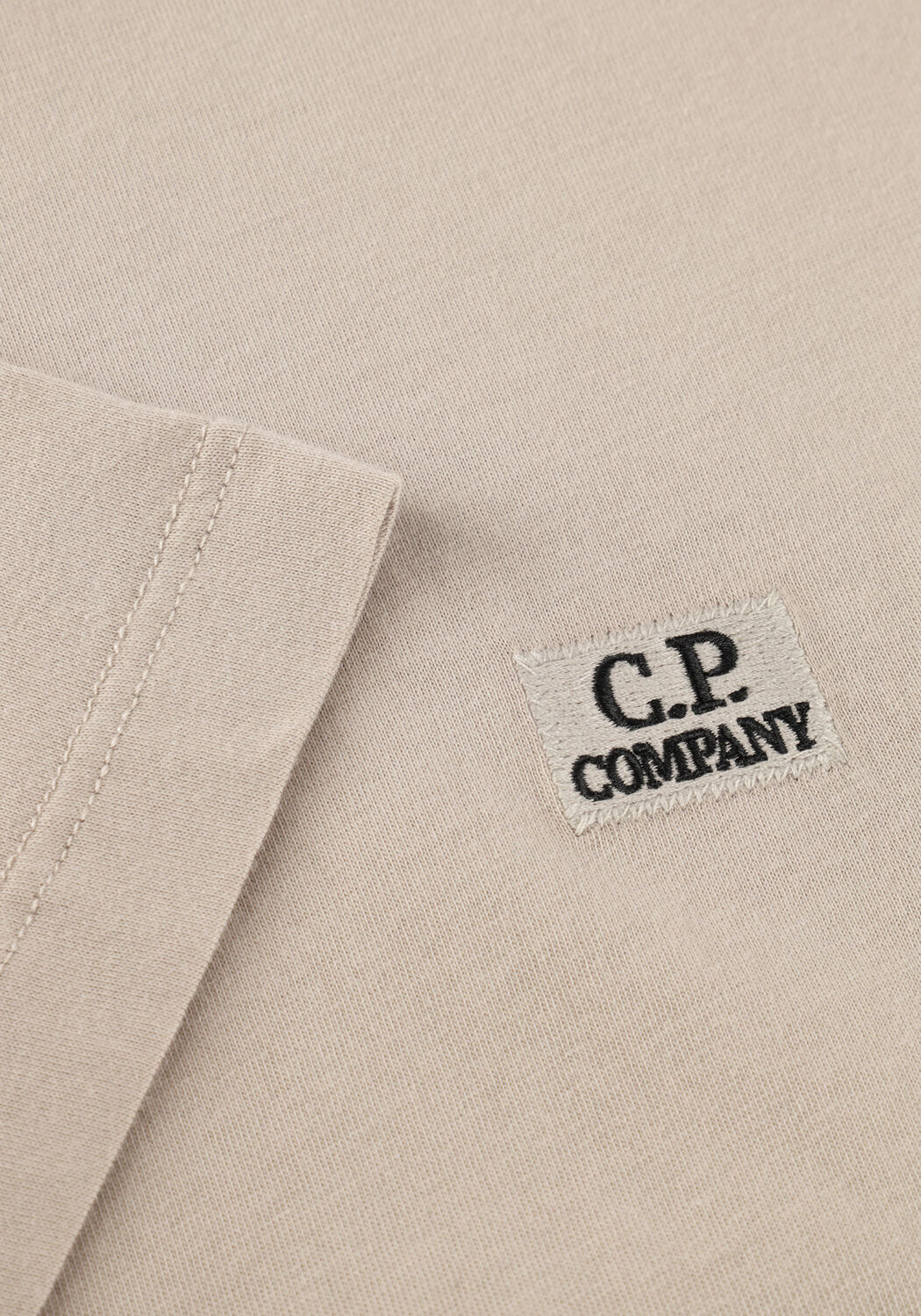 Grijze CP COMPANY T-shirt 30/1 JERSEY SHORT SLEEVE LOGO PATCH T-SHIRT - large