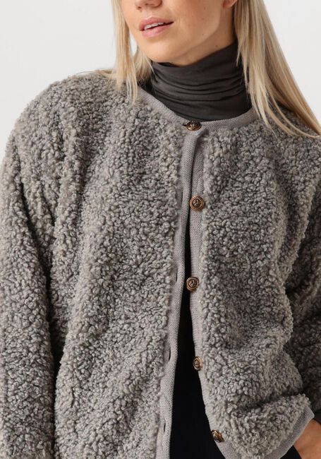 Grijze CO'COUTURE Jack NEW TIMMY TEDDY JACKET - large
