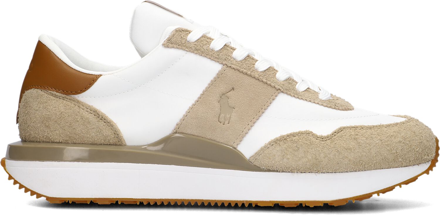 Ralph Lauren Lage Sneakers Heren Train 89, Maat: 44, Materiaal: Suède, Kleur: Wit