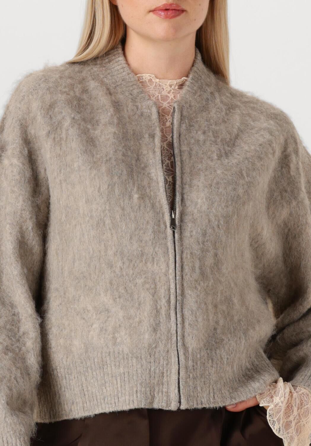 Taupe STUDIO AR Vest HARPER BRUSHED KNIT - large