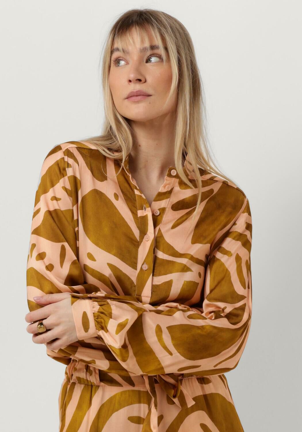Amaya Amsterdam Blouse Dames Milly, Maat: M, Kleur: Goud