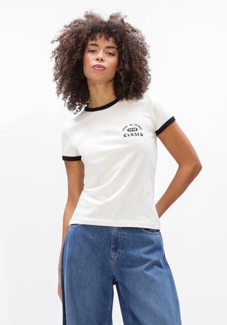 Ecru CLOSED T-shirt SLIM T-SHIRT - large