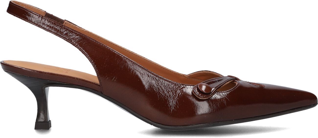 Billi Bi Slingbacks Dames A9414, Maat: 37, Materiaal: Lakleer, Kleur: Bruin afbeelding 1