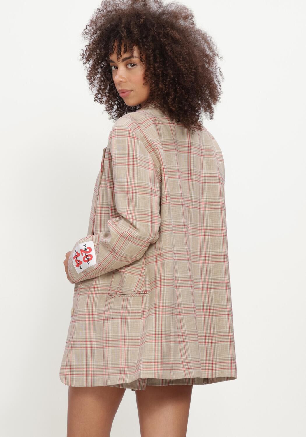 Zand ALIX THE LABEL Blazer LADIES WOVEN OVERSIZED CHECK BLAZER - large
