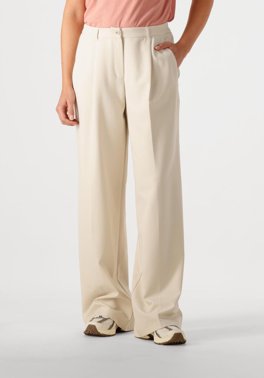 Summum Pantalon Dames Trousers Uni, Maat: 40, Kleur: Beige afbeelding 1