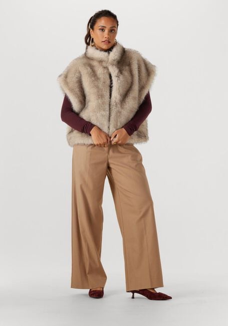 Zand SECOND FEMALE Wijde broek BLINK TROUSERS - large